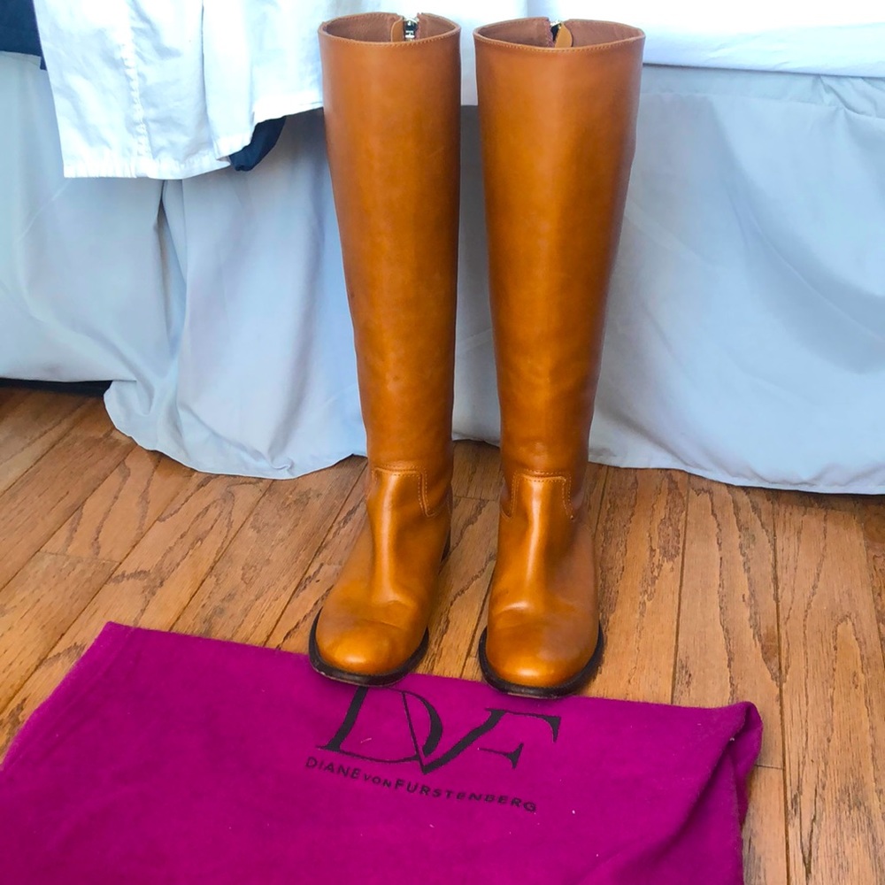 Brown Leather Boots - 6 1/2